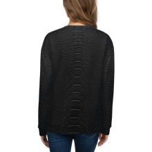 Black Snake Skin Print Unisex Sweatshirt by Design Express
