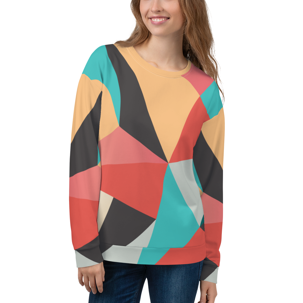 XS Abstract Geometrical Pattern Unisex Sweatshirt by Design Express