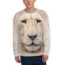 XS White Lion "All Over Animal" Unisex Sweatshirt by Design Express