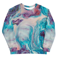 Blue Multicolor Marble Unisex Sweatshirt by Design Express