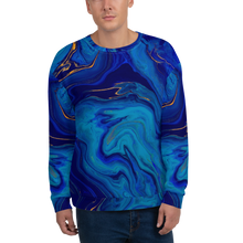 XS Blue Marble Unisex Sweatshirt by Design Express