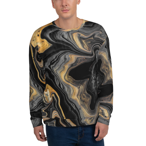 XS Black Marble Unisex Sweatshirt by Design Express