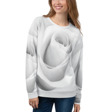 XS White Rose Unisex Sweatshirt by Design Express