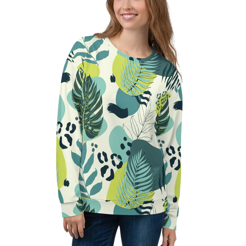 XS Fresh Tropical Leaf Unisex Sweatshirt by Design Express