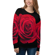 XS Charming Red Rose Unisex Sweatshirt by Design Express