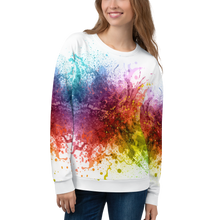 XS Rainbow Paint Splash Unisex Sweatshirt by Design Express