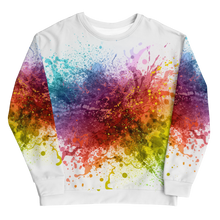 Rainbow Paint Splash Unisex Sweatshirt by Design Express