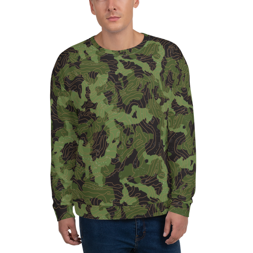 XS Green Camoline Unisex Sweatshirt by Design Express