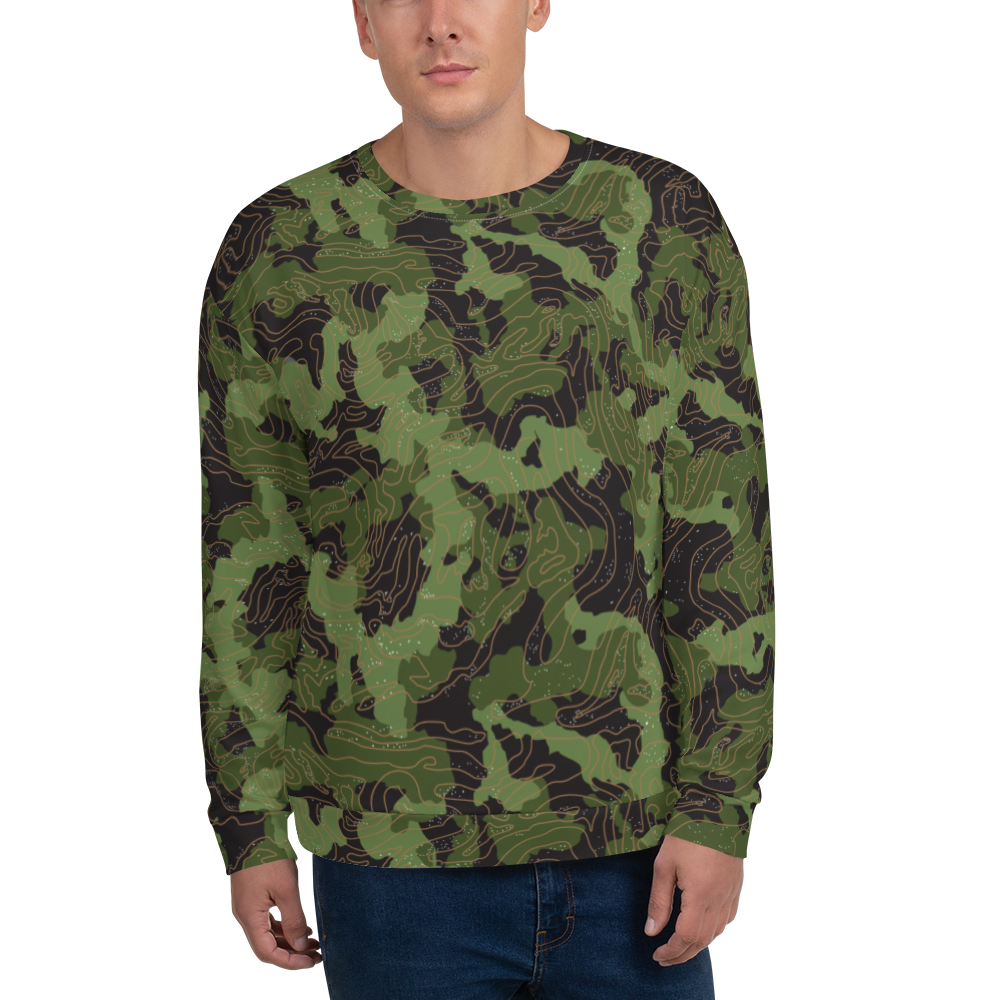 XS Green Camoline Unisex Sweatshirt by Design Express
