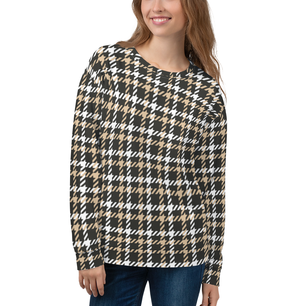 XS Houndstooth Pattern Unisex Sweatshirt by Design Express