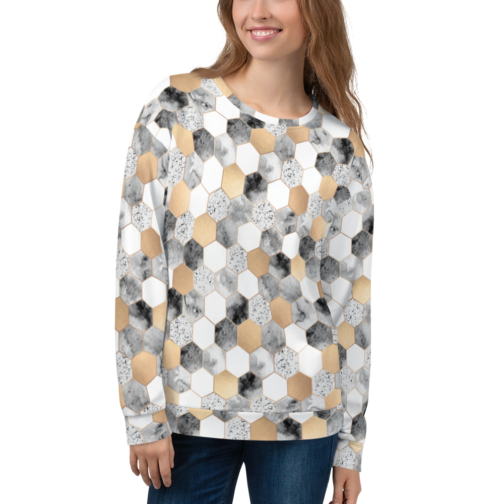 XS Hexagonal Pattern Unisex Sweatshirt by Design Express