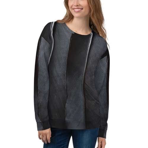 XS Black Feathers Unisex Sweatshirt by Design Express