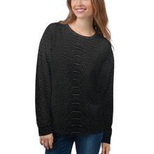 XS Black Snake Skin Print Unisex Sweatshirt by Design Express