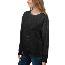 Black Snake Skin Print Unisex Sweatshirt by Design Express