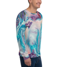 Blue Multicolor Marble Unisex Sweatshirt by Design Express