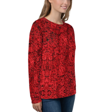 Red Rose Pattern Unisex Sweatshirt by Design Express