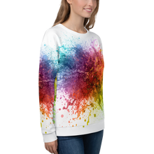 Rainbow Paint Splash Unisex Sweatshirt by Design Express
