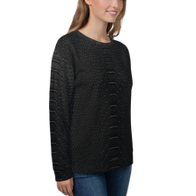 Black Snake Skin Print Unisex Sweatshirt by Design Express