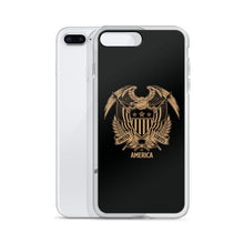 United States Of America Eagle Illustration Reverse Gold iPhone Case iPhone Cases by Design Express