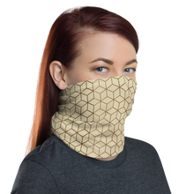 Diamond Cream Gold Pattern Neck Gaiter Masks by Design Express