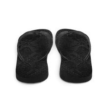 Black Snake Skin Flip-Flops by Design Express