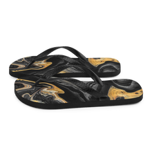 Black Marble Flip-Flops by Design Express
