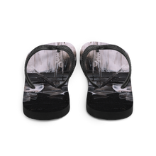 Black & White Abstract Painting Flip-Flops by Design Express