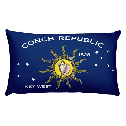 Default Title Key West Conch Republic Flag Allover Print Rectangular Pillow by Design Express