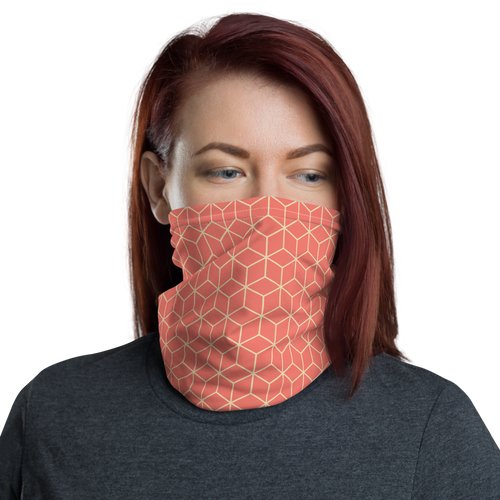 Default Title Diamond Peach Pattern Neck Gaiter Masks by Design Express