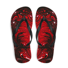 Black Red Abstract Flip-Flops by Design Express