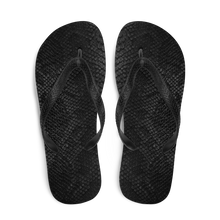 Black Snake Skin Flip-Flops by Design Express