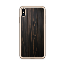 Black Wood Print iPhone Case by Design Express