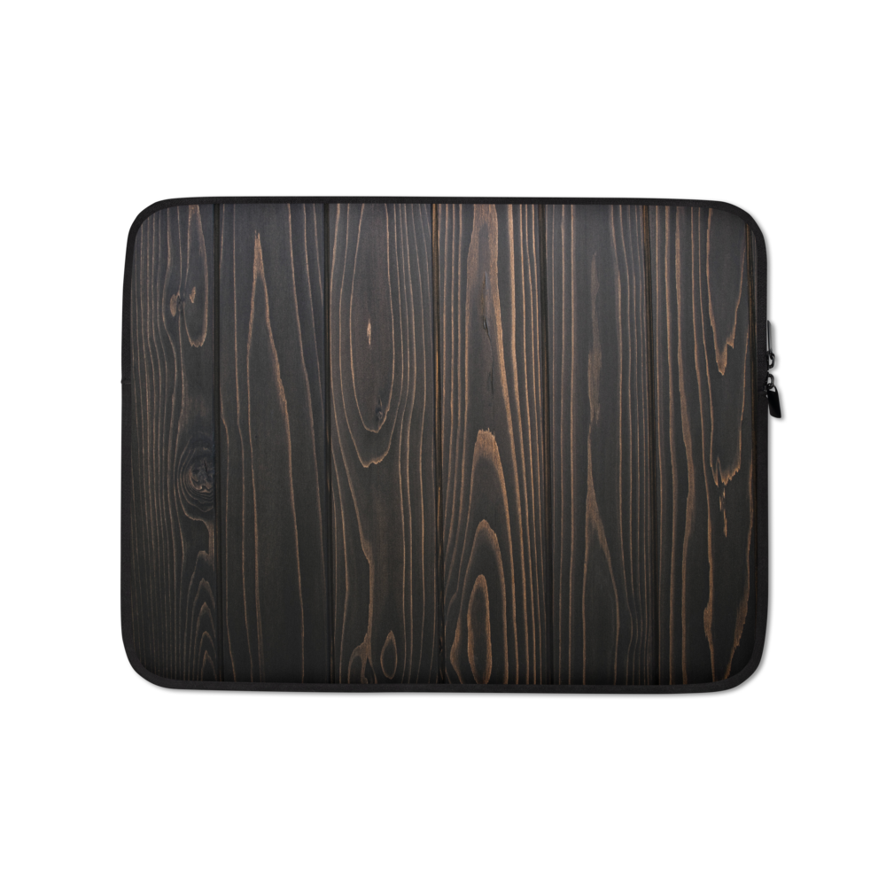 13 in Black Wood Print Laptop Sleeve by Design Express