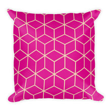 Default Title Diamonds Magenta Square Premium Pillow by Design Express
