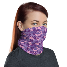 Purple Pink Camo Neck Gaiter Masks by Design Express