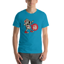 Aqua / S Game Boy Pose Level 10 Short-Sleeve Unisex T-Shirt by Design Express