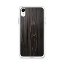 Black Wood Print iPhone Case by Design Express