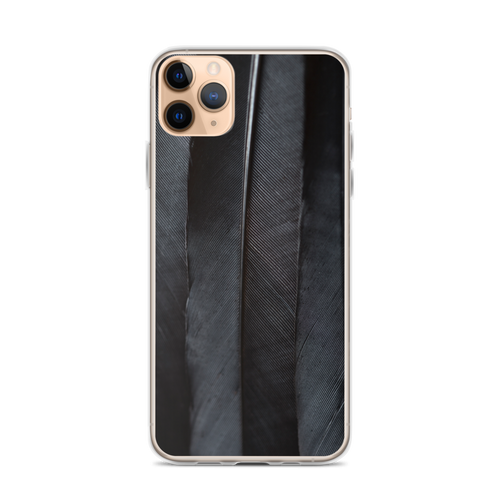 iPhone 11 Pro Max Black Feathers iPhone Case by Design Express