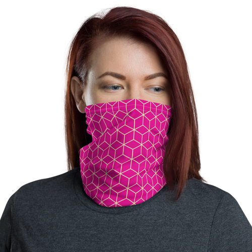 Default Title Diamond Magenta Pattern Neck Gaiter Masks by Design Express