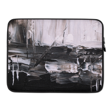 15 in Black & White Abstract Painting Laptop Sleeve by Design Express
