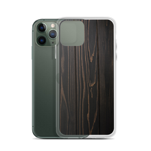 Black Wood Print iPhone Case by Design Express