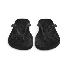 Black Snake Skin Flip-Flops by Design Express