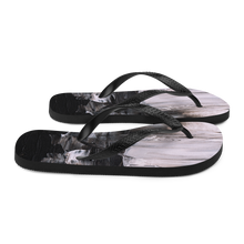 Black & White Abstract Painting Flip-Flops by Design Express