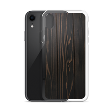 Black Wood Print iPhone Case by Design Express