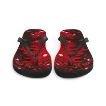 Black Red Abstract Flip-Flops by Design Express