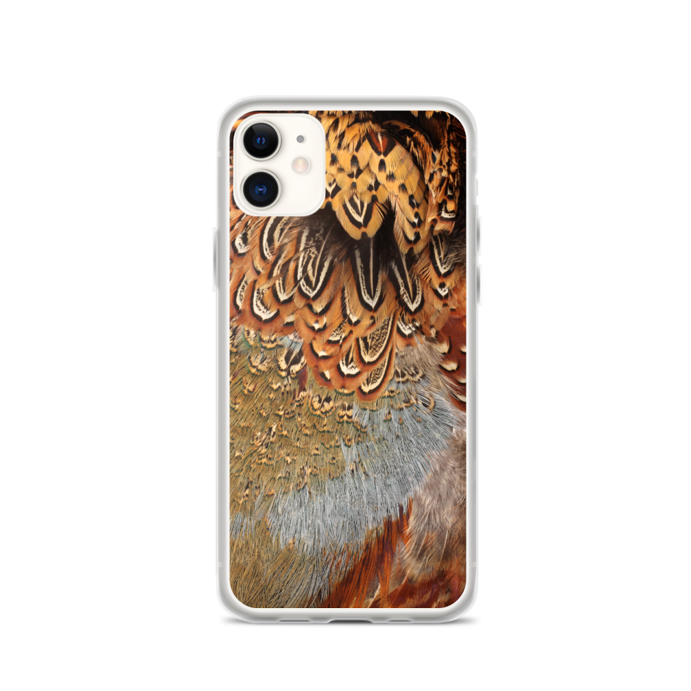 iPhone 11 Brown Pheasant Feathers iPhone Case by Design Express