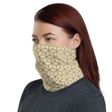 Diamond Cream Gold Pattern Neck Gaiter Masks by Design Express