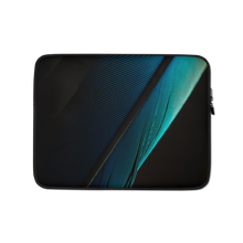 13 in Blue Black Feather Laptop Sleeve by Design Express