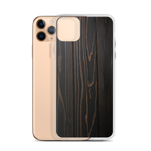 Black Wood Print iPhone Case by Design Express