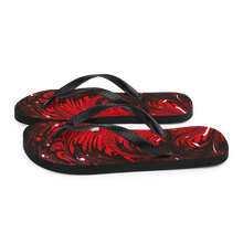Black Red Abstract Flip-Flops by Design Express